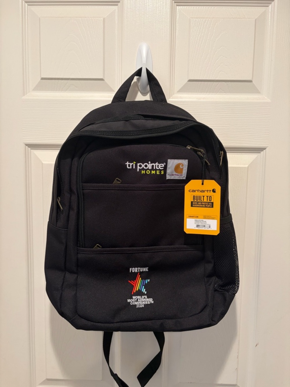 Carhartt Black Backpack with Tri Pointe Homes & Fortune Logos